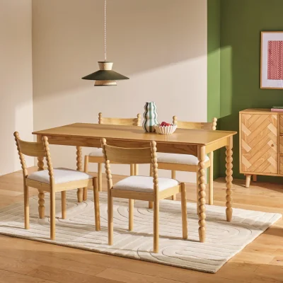 Habitat Habitat Blaire Bobbin Dining Table and  4 Chairs - Oak