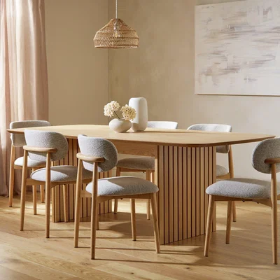 Habitat Habitat Crishel Oak Dining Table & 6 Natural Chairs