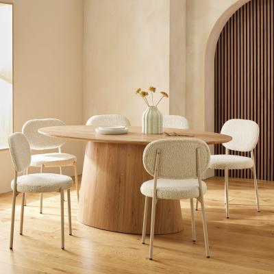 Habitat Habitat Pierce Natural Dining Table & 6 White Chairs