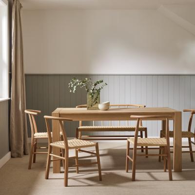 Habitat Habitat Alston Oak Dining Table, 1 Bench & 4 Oak Chairs