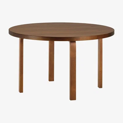 Heal's Artek Aalto Table Round 91 Walnut Stained Birch 125cm