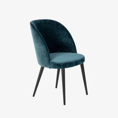 Heal's Heal's Austen Dining Chair Blanik Teal Black Leg