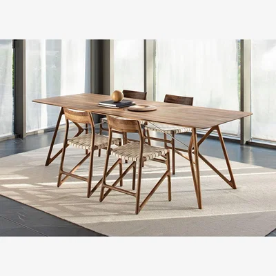 Heal's Gazzda Fawn Dining Chair Walnut & Natural Webbing
