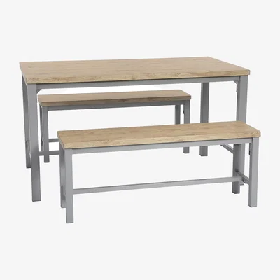 Homebase Nina Dining Table and 2 Benches