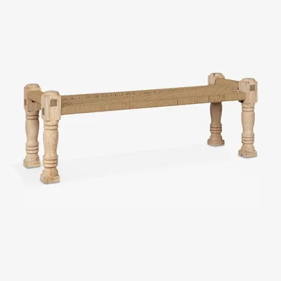John Lewis Nkuku Kutumba Woven Indian Bench, Natural