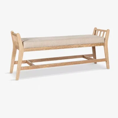 John Lewis Nkuku Avanthi Sleigh Bench, Natural
