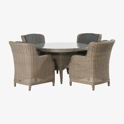 John Lewis 4 Seasons Outdoor Valentine High Back 4 Seater Garden Dining Set