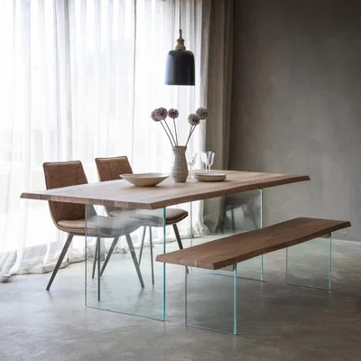 Knees Fern 200cm Light Wood Dining Table