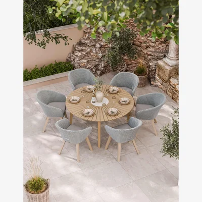 Marks & Spencer Royalcraft Roma 6 Seater Dining Set - Grey Mix, Grey Mix