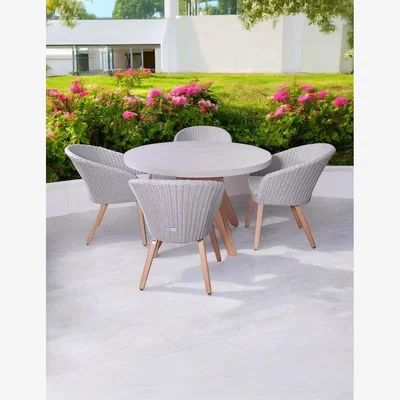 Marks & Spencer Royalcraft Luna 4 Seater Dining Set - Grey Mix, Grey Mix