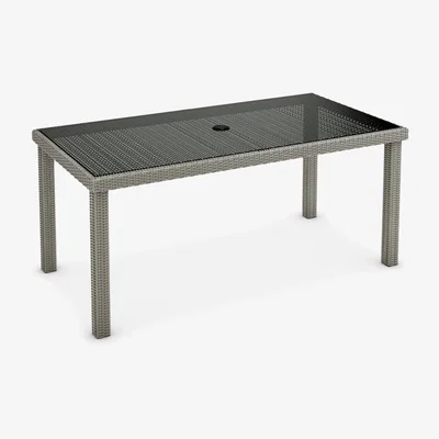 Marks & Spencer M&S Marlow Rattan 6 Seater Dining Table & Chairs - Grey, Grey