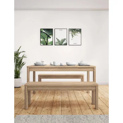 Marks & Spencer M&S Cora Dining Table with Benches - Natural, Natural