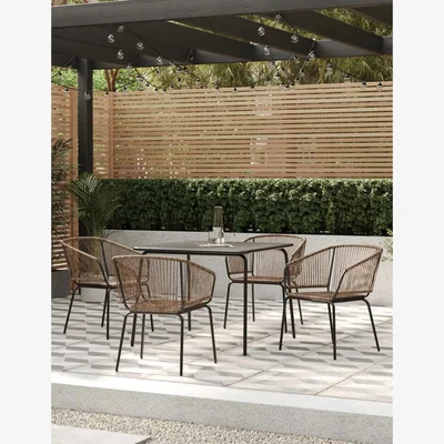 Marks & Spencer M&S Lois 4 Seater Dining Table & Chairs - Natural, Natural,Soft Teal,Olive