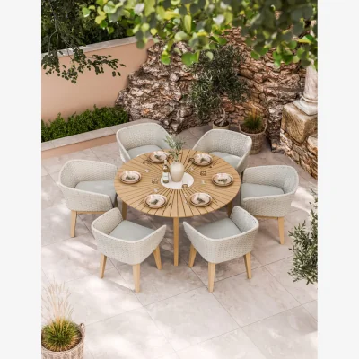 Marks & Spencer Royalcraft Roma 6 Seater Sunray Insert Dining Set Natural