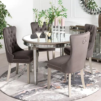 My Furniture Antoinette Circular Table and 4 Chairs