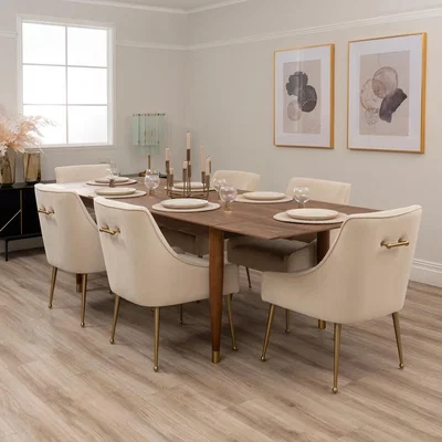 My Furniture Como Extending Dining Table and 6 Mason Chalk Chairs