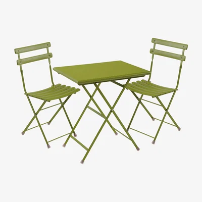 Made in Design Arc en Ciel Table & seats set - Table 70x50cm + 2 chairs by Emu Green