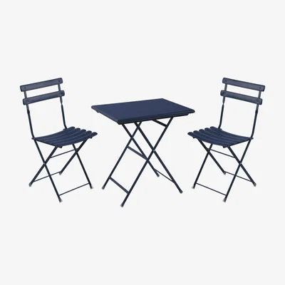 Made in Design Arc en Ciel Table & seats set - Table 70 x 50 cm + 2 chairs by Emu Blue