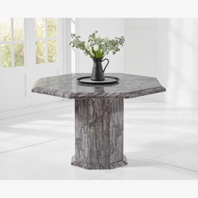 Oak&More Crema Grey Octagonal Marble Dining Table