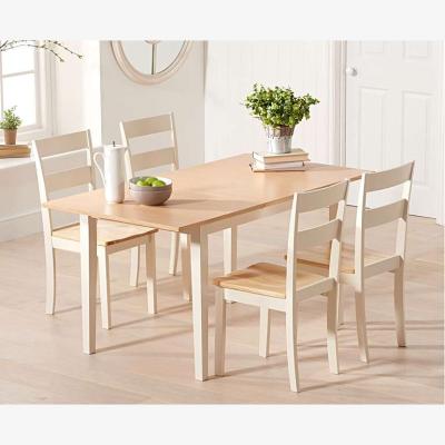 Oak&More Ex-display Chiltern 120cm Extending Cream And Oak Table With FOUR Chiltern Chairs