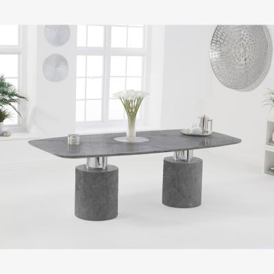 Oak&More Antonio 220cm Grey Marble Dining Table