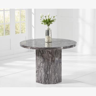 Oak&More Crema Grey Round Marble Dining Table