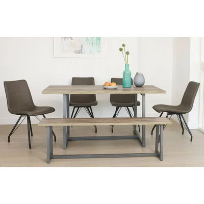 Out & Out Original Bjork – Bench Dining Set – 6 Seats - 160cm