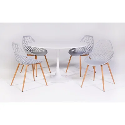 Out & Out Original Avery & Aurora Dining Set - 4 Seats - Grey