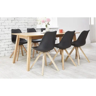 Out & Out Original Bojan - Dining Set - 6 Seats - Black