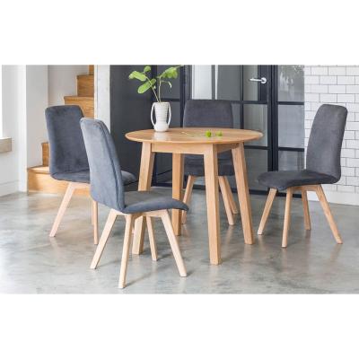 Out & Out Original Berson - Dining Set - 4 Seats - Round Table - Charcoal