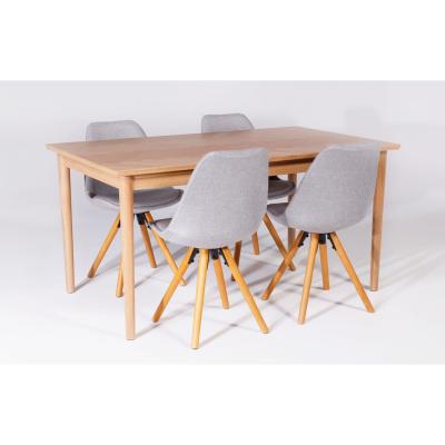 Out & Out Original Herringbone & Orson Dining Set - 150cm - 4 Seats - Grey