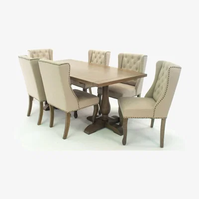 Out & Out Original Balmoral Canterbury Wing Back - Rectangular Dining Set - 6 Seater