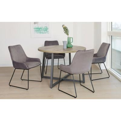 Out & Out Original Mona – Round Dining Set - 4 Seats - Grey