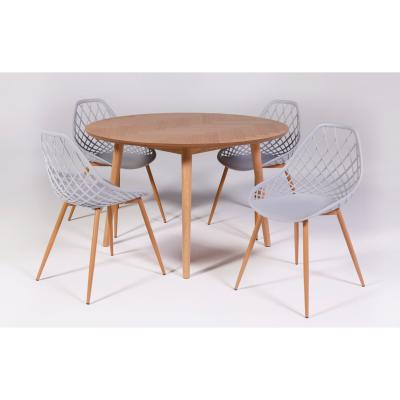 Out & Out Original Parquet & Aurora Dining Set - 4 Seats - Grey