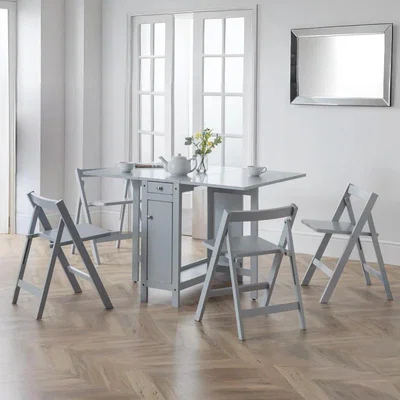 Downtown Julian Bowen Savoy Dining Set - Light Grey In LightGrey