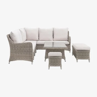 Perch and Parrow Tropez Corner Dining Set With Rising Table