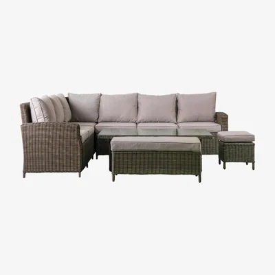 Perch and Parrow Nurturer Rectangle Dining Set Grey