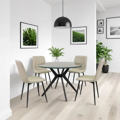 Pagazzi Loreta Round 4 Seater Dining Set
