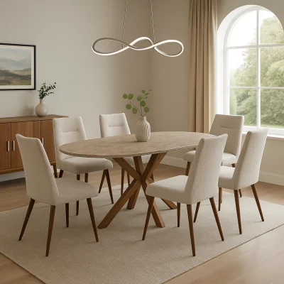 Pagazzi Solero 1.8M Dining Set with 6 Chelsea Chairs