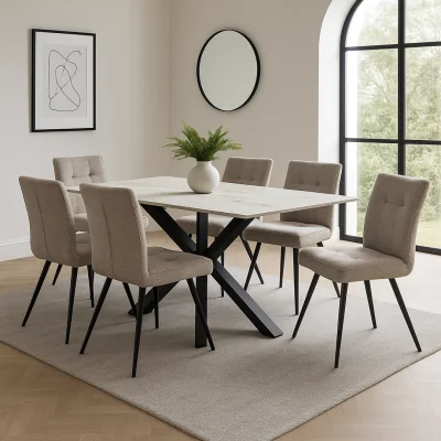 Pagazzi Cora 1.8M Dining Set with 6 Daisy Chairs