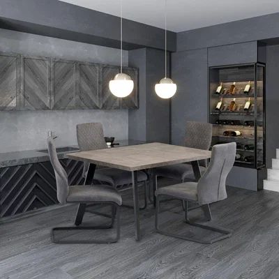 Pagazzi Amalfi 4 Seat Dining Set in Grey