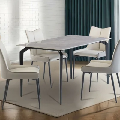 Pagazzi Lugo 4 Seat Grey Dining Set with 1.4m Table