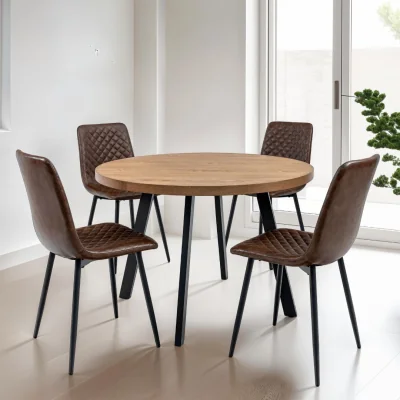 Pagazzi Cedar 4 Seater 1.1m Round Dining Set