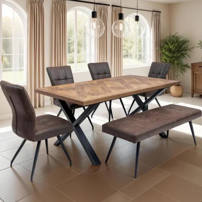 Pagazzi Eden 1.8M Dining Set with 4 Chairs 1 Bench