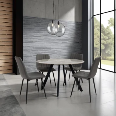 Pagazzi Saldini 1.1m Round 4 Seater Dining Set