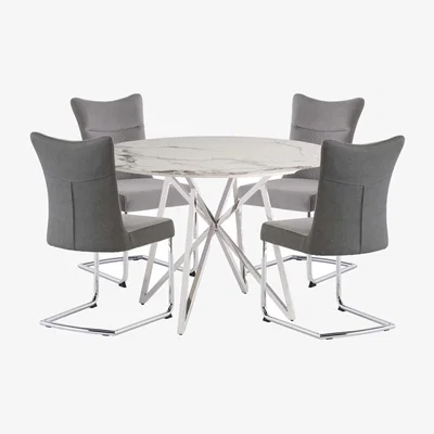 Pagazzi Jennis 4-Seater Round Dining Set