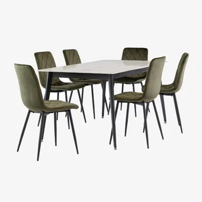 Pagazzi IVY 1.6M DINING SET IN BLACK