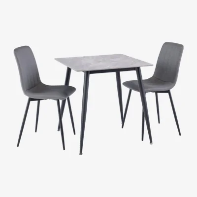 Pagazzi Lavina 2-Seater Dining Set with Grey Table