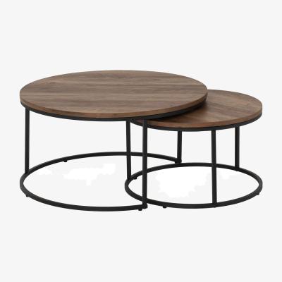 The Range Quebec Round Edge Dining Set - Medium Oak Effect/Black