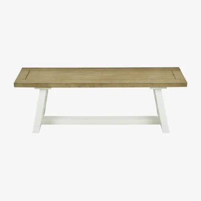 The Range Oxford White Dining Table Bench - White